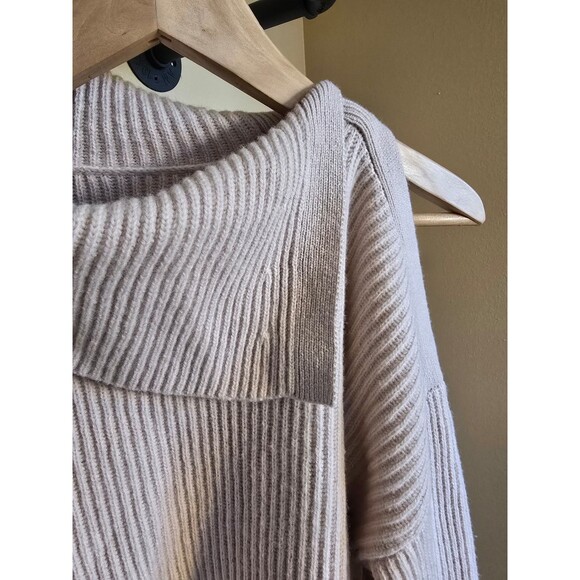 All Saints sura tie neck jumper wool blend sweater light pink women's size XS - Picture 2 of 11